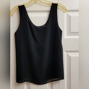 Liz Claiborne small petite black sleeveless double layer cami